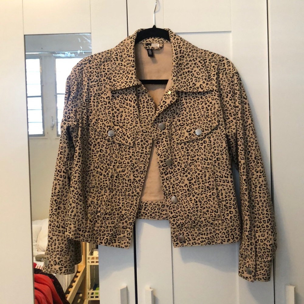 Animal Print Denim Jacket